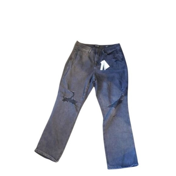 Judy Blue Size 18W Black Ripped 90s STRETCH Distressed Denim Jeans NWT Plus Size - Picture 1 of 5